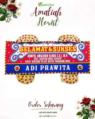 Karangan Bunga Ucapan Selamat di Sukasirna